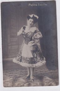 Postales: Rara postal fotográfica de la artista cupletista Pepita Sevilla A. Esplugas Barcelona. Sin circular.